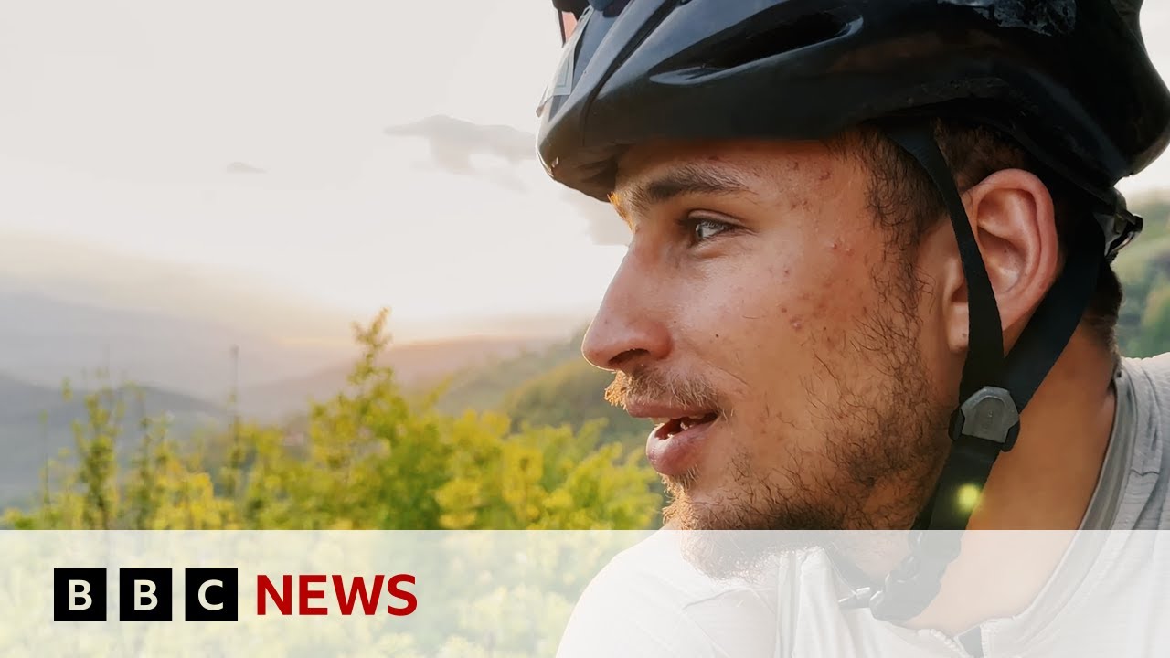 The road back to Gaza: Cyclist’s journey to fund field hospital | BBC News