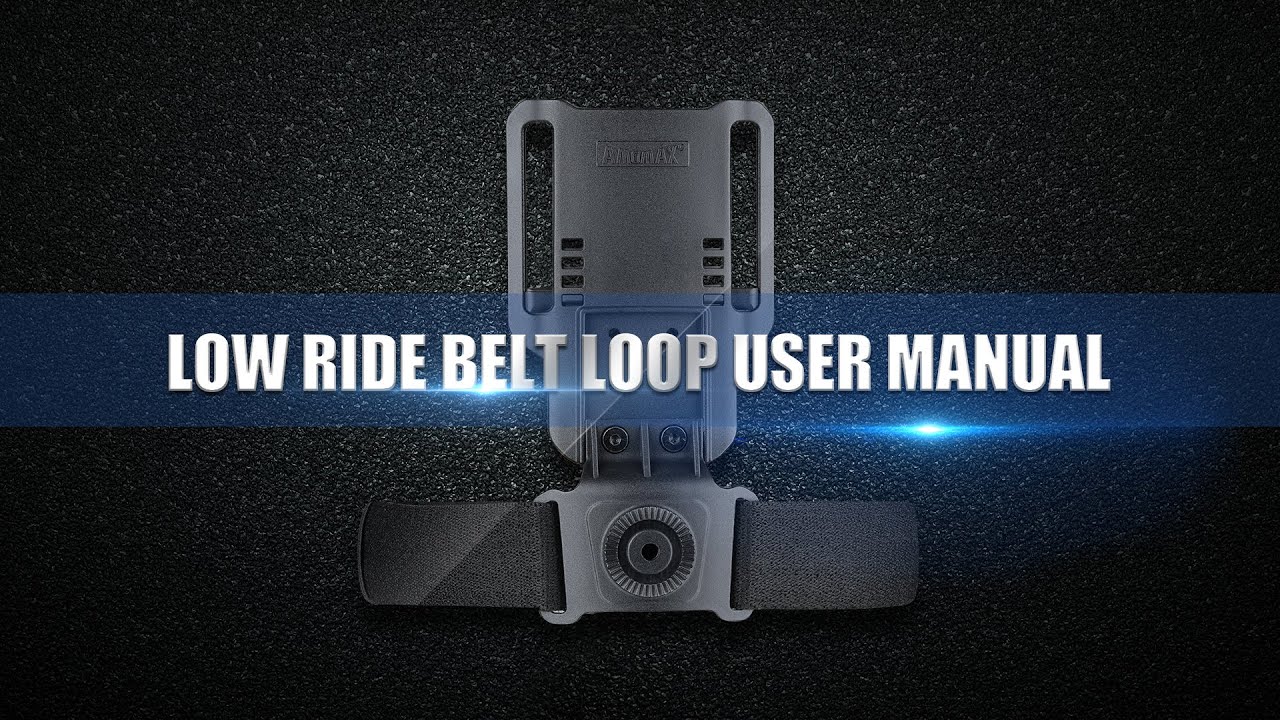 Amomax User Manual | Low Ride Belt Loop