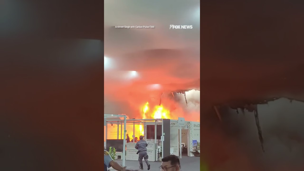 WATCH: Fire breaks out at climate summit #foxnews #news #us #fox