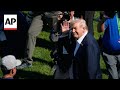 Trump arrives for the Ryder Cup in Farmingdale, New York