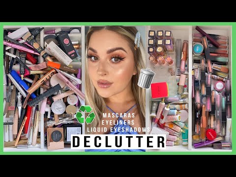 DECLUTTER! ♻️ mascaras, brows, liners & more! 💕 MAKEUP ORGANISATION 2021