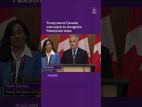 Trump warns Canada over plans to recognise Palestinian state