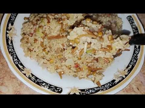 رز مصري بسيط سريع ع قد الايد غموسه منه فيه مليان بروتين بدون لحوم