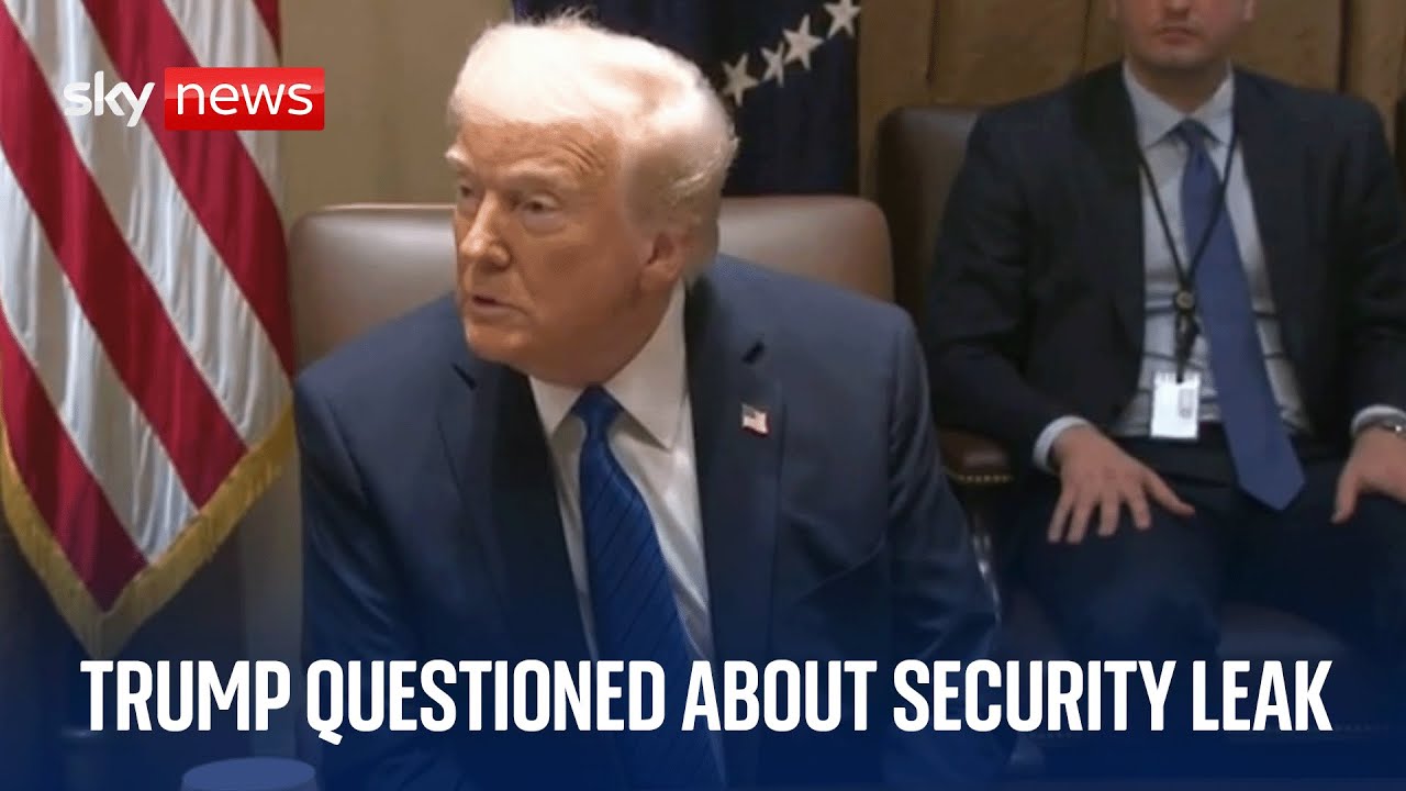 Trump faces questions about US security leak - Watch in full