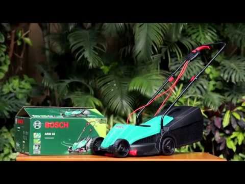 video Bosch ARM 32 elektrische grasmaaier