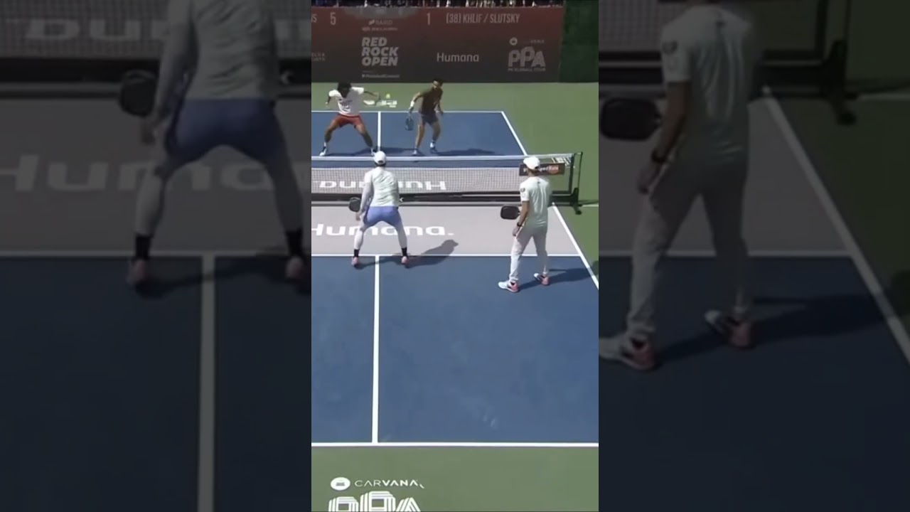 Johns/Johns vs Khlif/Slutsky at the Selkirk Red Rock Open (3) #shorts #pickleball