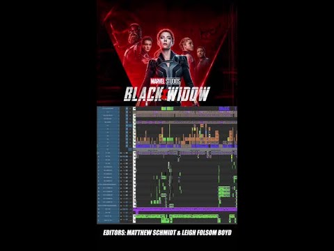 🎞️ Black Widow video editing timeline 📷 Matthew Schmidt & Leigh Folsom Boyd