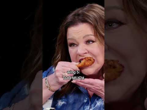 Melissa McCarthy's reaction to every wing on Hot Ones 🍗