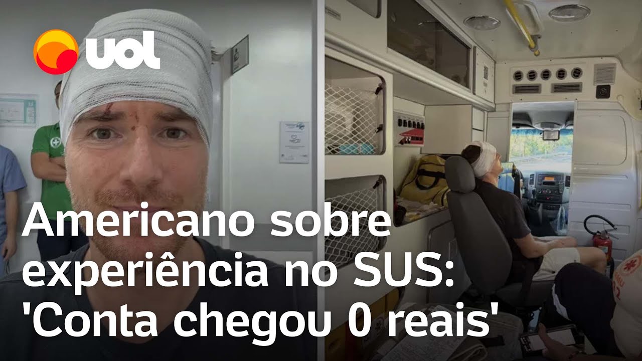 Americano fica surpreso com atendimento no SUS: ‘Conta chegou 0 reais’
