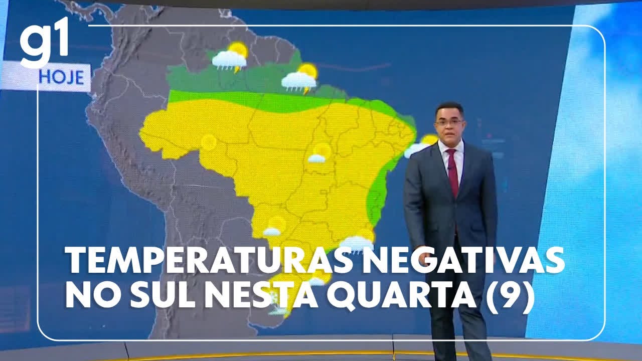 Previsão do tempo dia começa com temperaturas negativas no Sul do país