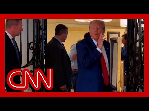 Exclusive video shows Trump at his hotel ahead of arraignment