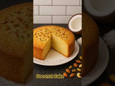 #bina maida bina tail ke kadai m banaya #coconutcake #shorts #teatimecake #sujicake #egglesscake #yt