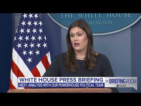 White House press briefing following President Donald Trump's remarks about NFL flag protests