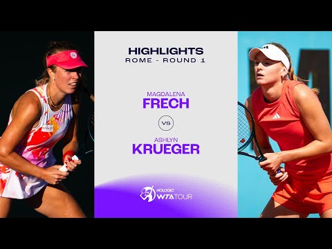 Magdalena Frech vs. Ashlyn Krueger | 2024 Rome Round 1 | WTA Match Highlights