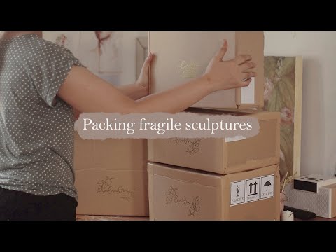 Studio vlog ep 43 | Packing Fragile Sculptures enon silent artvlog