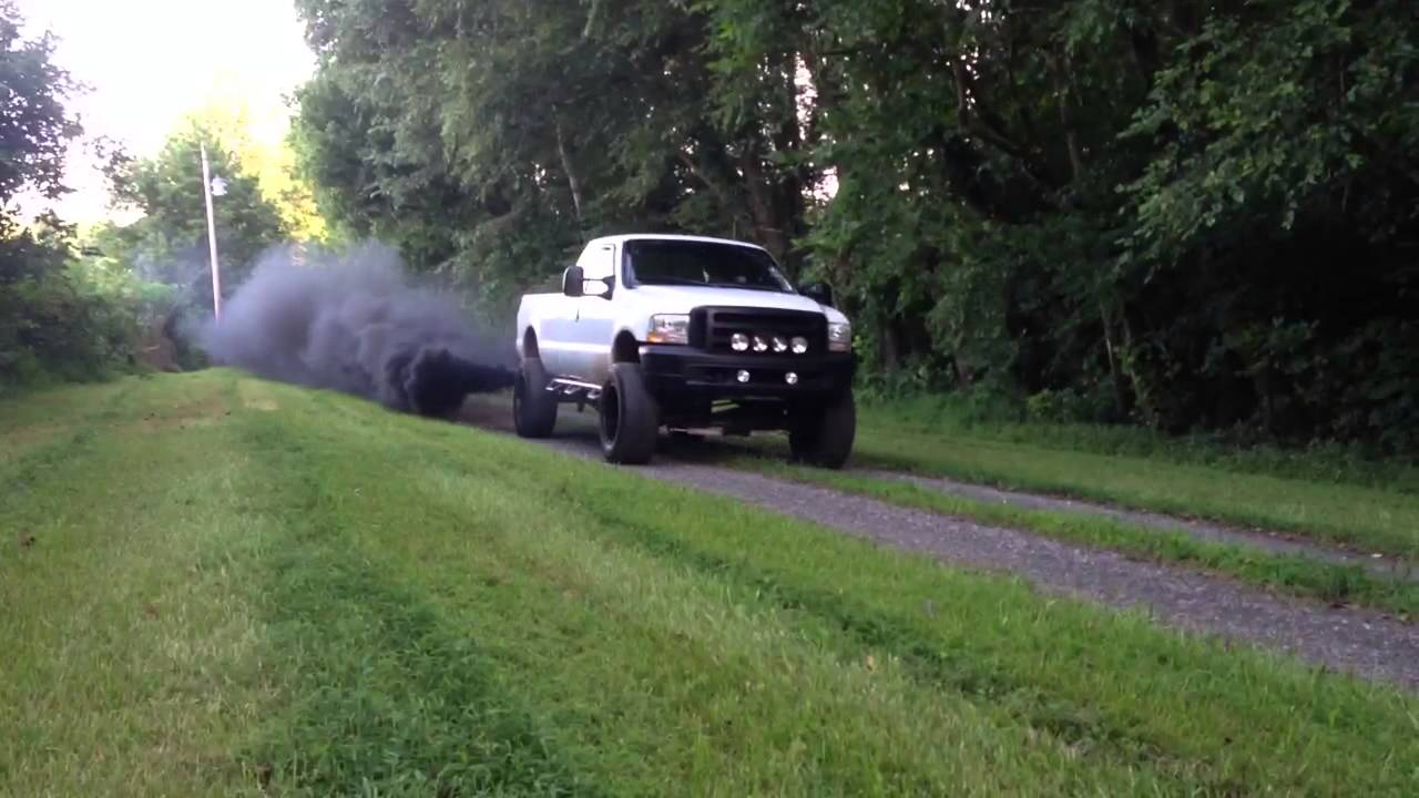Cummins Vs Powerstroke >> Rollin coal in the F250 - YouTube Cummins Vs Powerstroke >> Rollin coal in the F250 - YouTube