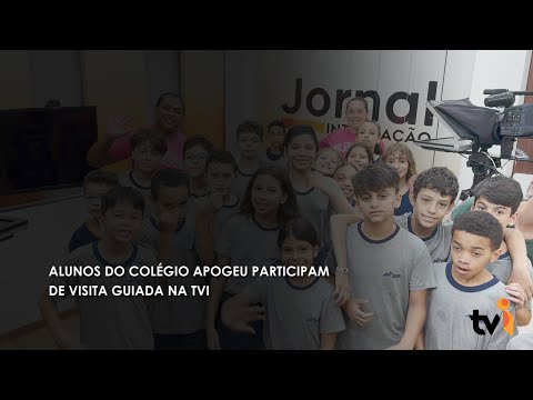 Vídeo: Alunos do Colégio Apogeu participam de visita guiada na TVI