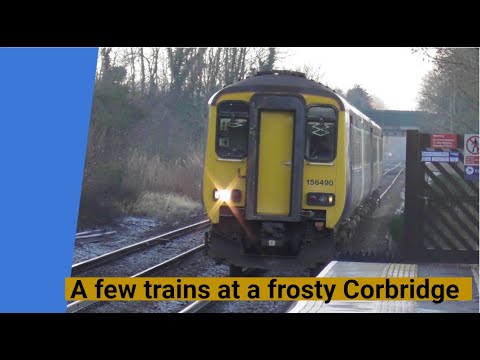 A few trains at a frosty Corbridge