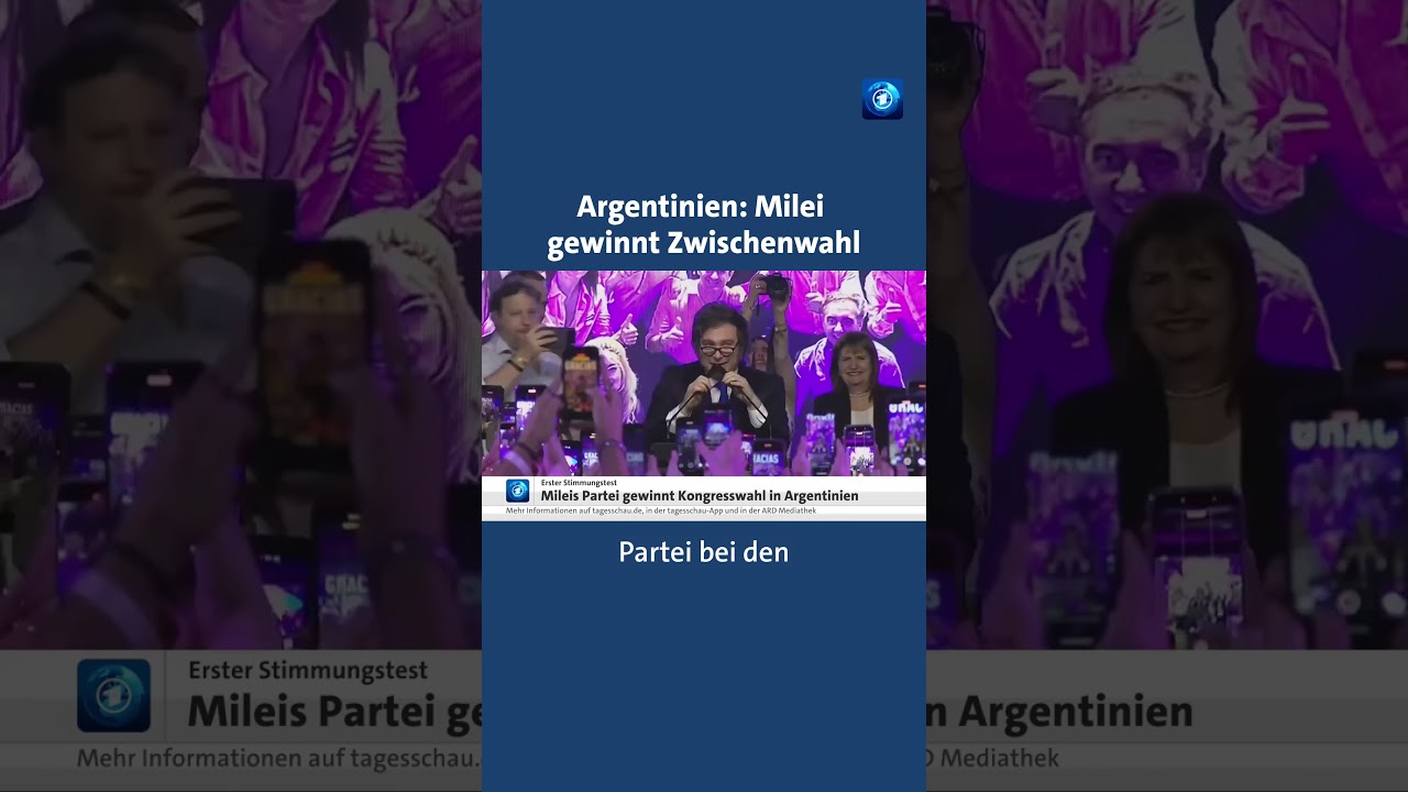 Die Partei des ultraliberalen Präsidenten Milei hat bei den Zwischenwahlen gewonnen tagesschau