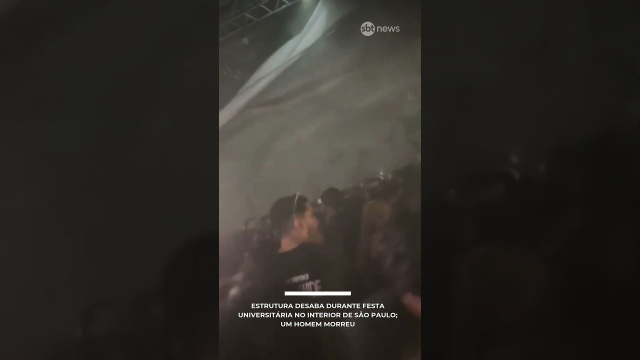 Estrutura desaba durante festa universitária em Presidente Prudente SP um homem morreu