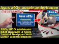 Asus a93s | a95v Laptop offnen | HDD SSD wechseln RAM erweitern | Notebook Lufter Heatpipe reinigen