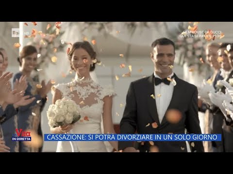 Cassazione: si potrà divorziare in un solo giorno - La Vita in diretta - 18/10/2023