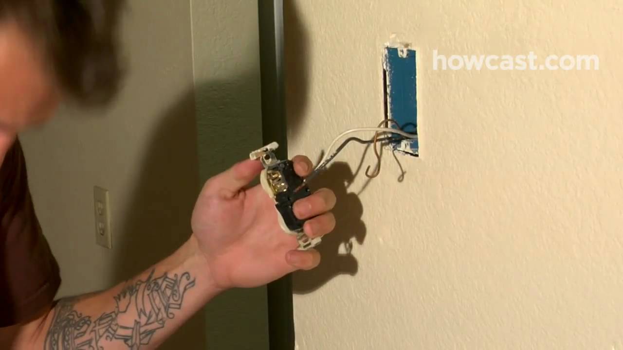 How to Replace an Electrical Outlet - YouTube 110v receptacle wiring diagram 