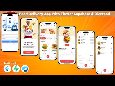 Complete Flutter Food Delivery App with Supabase & Riverpod