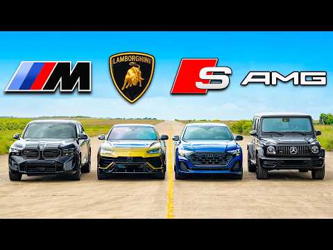 Ultimate SUV Drag Race: Lamborghini vs. Audi vs. BMW vs. Mercedes