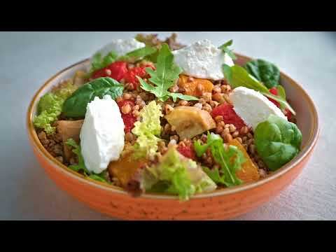 Блюда из круп MAKFA | Салат из печеных овощей с гречкой и фетой