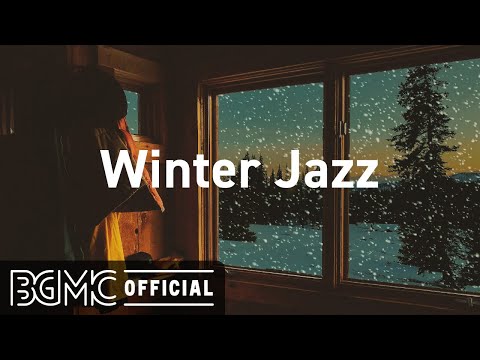 Winter Jazz: Nightly Snow at Coffee Shop Ambience with Relaxing Smooth Jazz Music