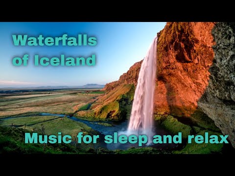1 hour of relaxing music for relief, sleep, meditation and study - Waterfalls of Iceland