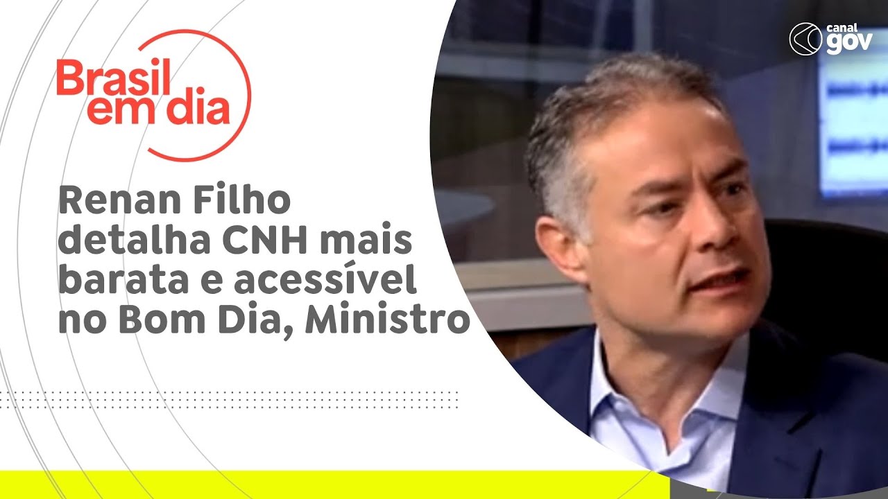 Renan Filho detalha CNH mais barata e acessível no Bom Dia Ministro  TV Online Renan Filho detalha CNH mais barata e acessível no Bom Dia Ministro
