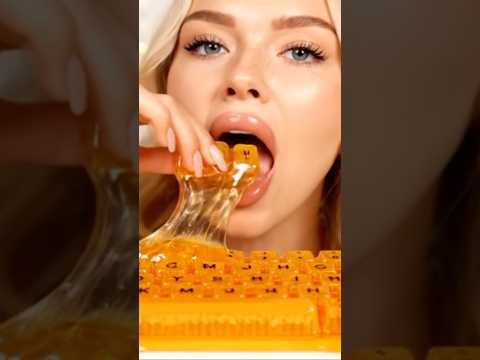 HONEY KEYBOARD 🍯 #mukbang #aiasmr #honey #keyboard #veo3 #aigenerated #eating #satisfying