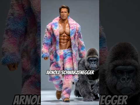 Famous Actors Showcase Their Colorful Costumes (AI Fashion Show) #arnoldschwarzenegger