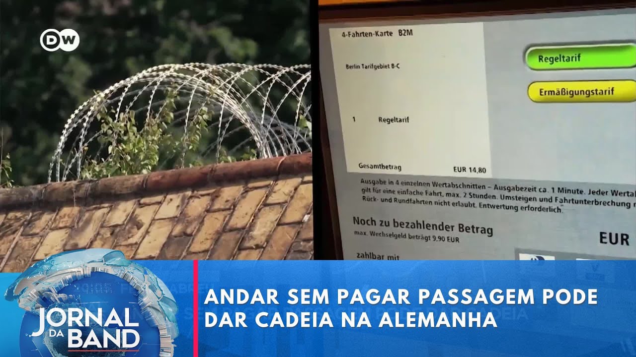 Andar sem pagar passagem pode dar cadeia na Alemanha | Jornal da Band