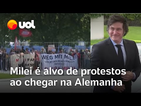 Milei é recebido com protestos na Alemanha