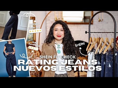 SHEIN HAUL ✨ NUEVOS ESTILOS DE JEANS 👖PROBANDO Y CALIFICANDO PANTALONES DE MEZCLILLA/LONA