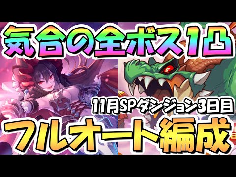 【プリコネR】全ボス1凸！SPダンジョン3日目21～30階フルオート攻略編成紹介！ＥＸ装備なし、カリン様お前もう船降りろ編【2022年11月】【期間限定スペシャルダンジョン】【ラースドラゴン】