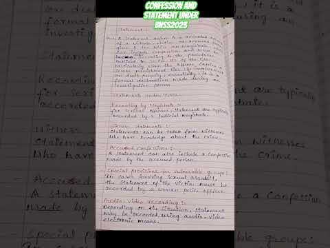 Confession and Statement under BNSS 2023 LAWNOTES, LAWDEGREE