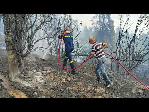 Μάχη για να μην επεκταθεί η πυρκαγιά στη Σταμάτα