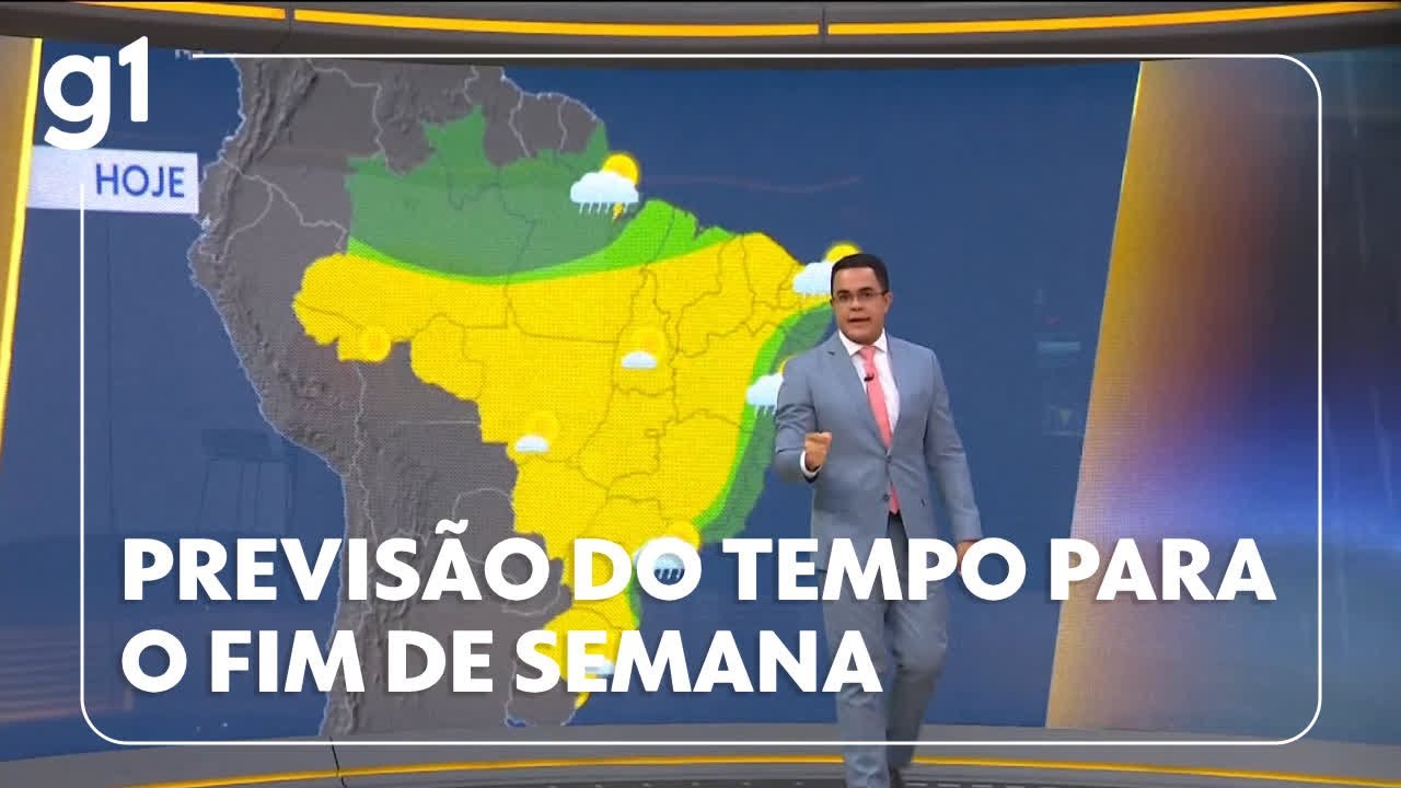 Previsão do tempo para o fim de semana em todo o Brasil