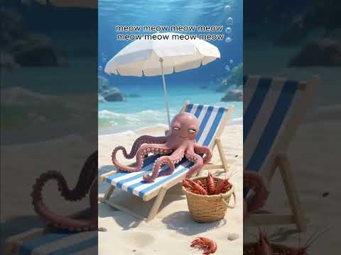 Fat orange cat clean up octopuses!#funny#cat #animals#cute#catvideos#cartoon# #cutepets