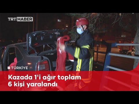 Kaza sonrası olay yerine giden itfaiyenin “bayrak” hassasiyeti