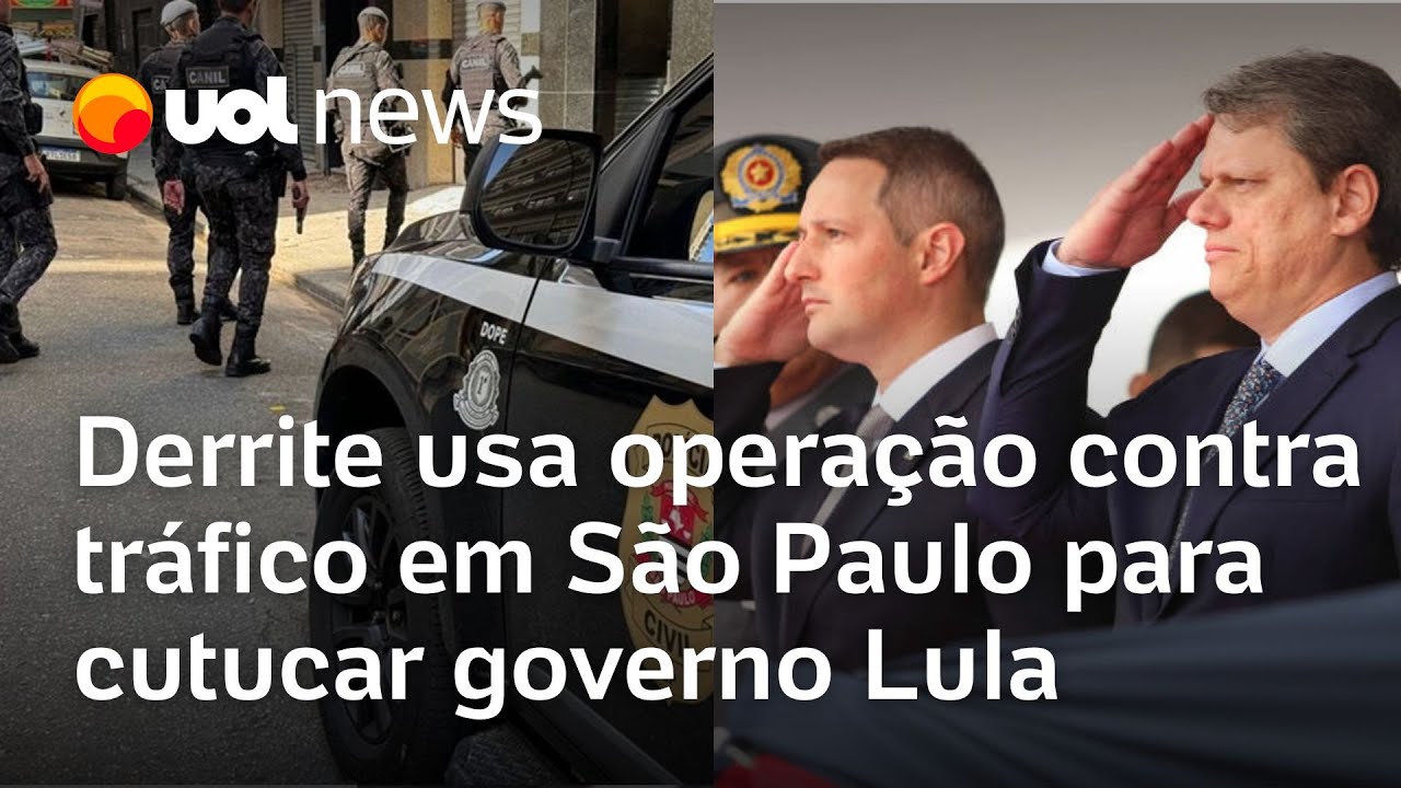 Derrite usa operação contra tráfico de drogas na favela do Moinho em SP para cutucar governo Lula
