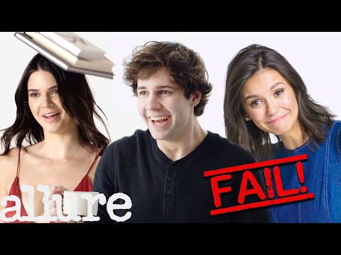 David Dobrik, Kendall Jenner and More Celebs Try 9 Things: Bloopers | Allure