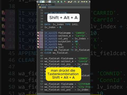 ABAP in Eclipse – ganze Codeblöcke mit Shortcut ändern #eclipse #abap #blockchange