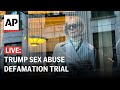 Trump trial LIVE: Outside court as hearing continues in sex abuse defamation case