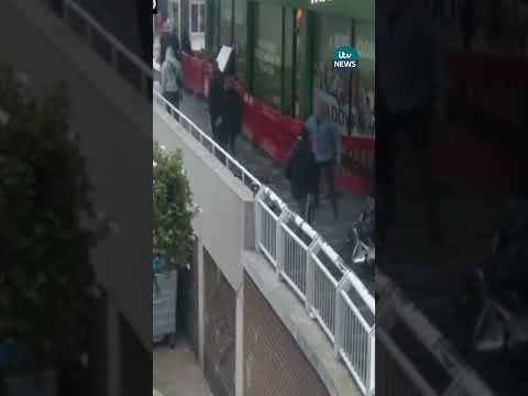 The moment two brothers slashed an off duty policeman with a machete #itvnews