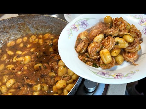 2kg di Gnocchi di Patate con 🍤 Gamberi e Mazzancolle , cremosi e squisiti